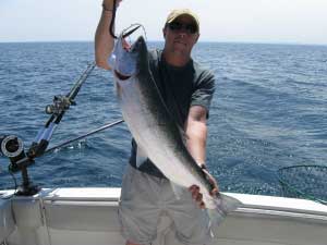 17.4 pound Rainbow Trout caught by Scott Hamstra Madison, Wi. with Blue Max Charters